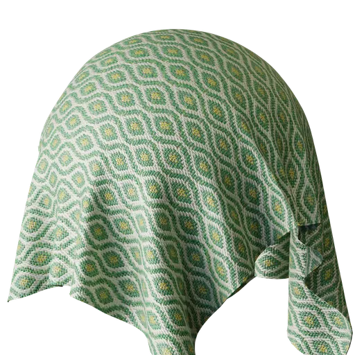 Geometric Green Jacquard