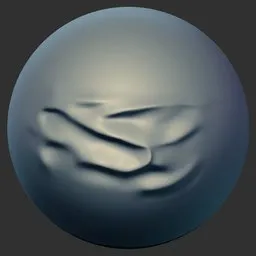 Blender 3D sculpting brush creating realistic fabric wrinkles, ideal for detailed clothing textures in 3D models.