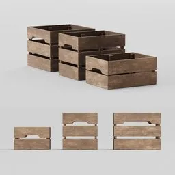 Wooden Crate Set