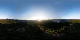 Sunset at high altitude