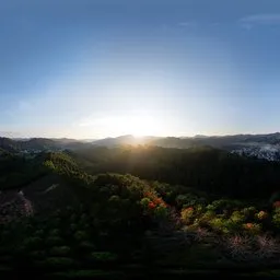 Sunset at high altitude