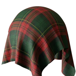 Green And Red Tartan Fabric