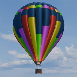 Hot Air Balloon - Rainbow