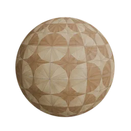 Geometric marquetry flooring