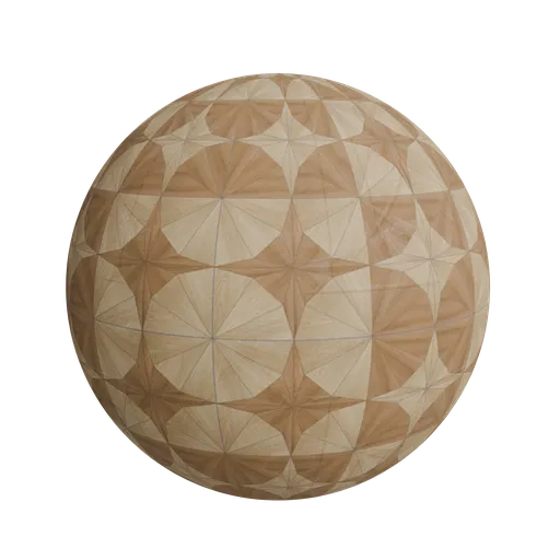 Geometric marquetry flooring