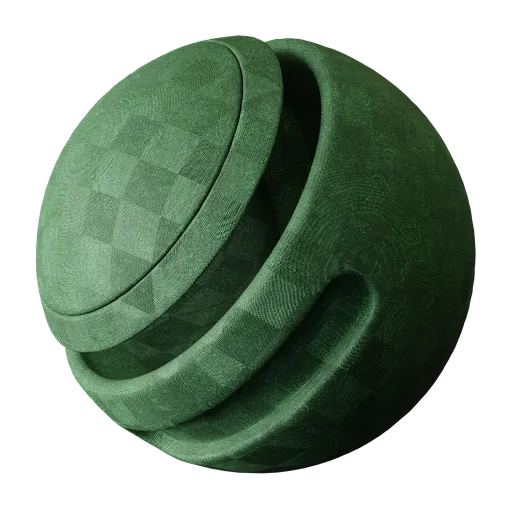 High-resolution 2K PBR moss green woven carpet texture for 3D Blender materials modeling.