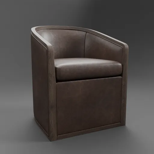 Dixon Upholstered Base Leather Armchair