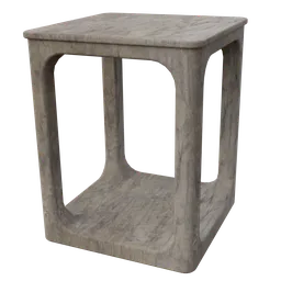 Realistic Blender 3D wooden table model with high-quality 2K textures, perfect for digital interior design.