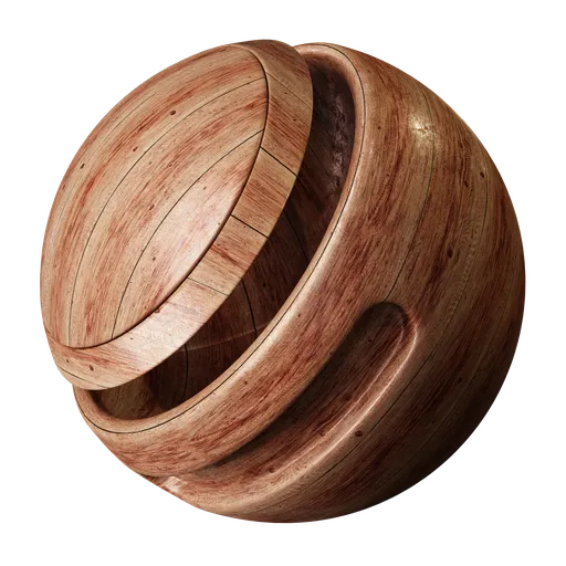 High-quality PBR Cherry Wood Planks texture for realistic 3D rendering in Blender and other 3D software.