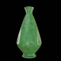 Realistic green glass jug 3D model with detailed texture, suitable for Blender rendering and decor visualization.