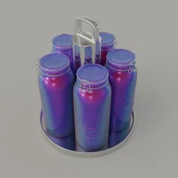 Snack Jar Plastic Holographic Set