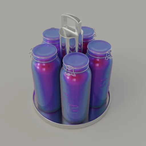 Snack Jar Plastic Holographic Set