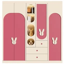 Pink Bunny Kids Wardrobe