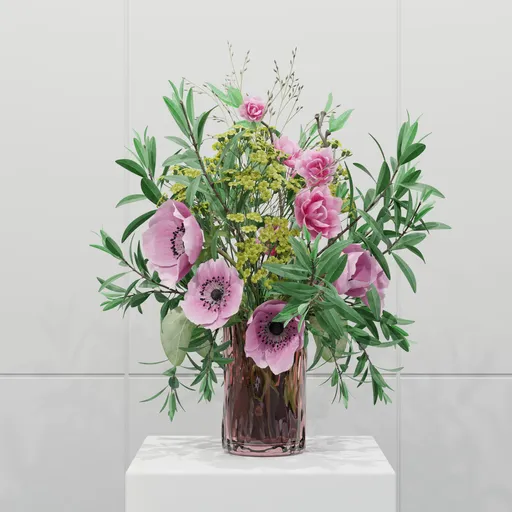 Pink Anemone Floral Arrangement