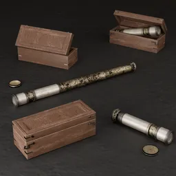 SJ-Spyglass telescope wood dark