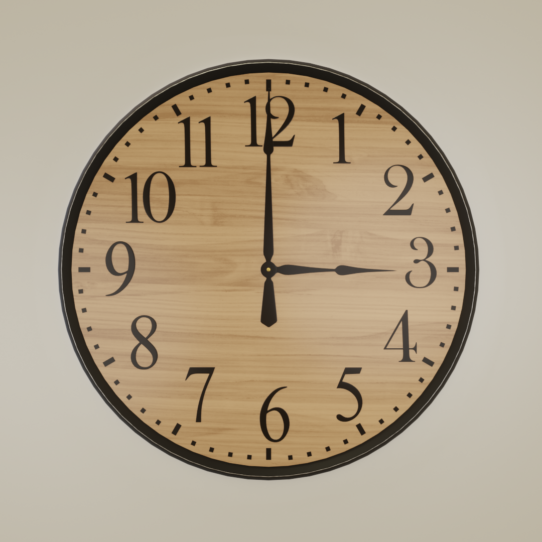 Wall Clock | FREE Clocks models | BlenderKit