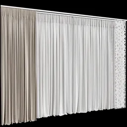 MI Silk And Cotton Curtain Set