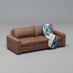 Leather modern sofa