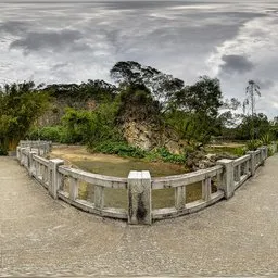 Small bridge on a cloudy day