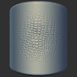 Detailing reptile/dragon skin texture for 3D sculpting in Blender with ER Dragon Brush 78.