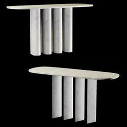 Geometric console / stone