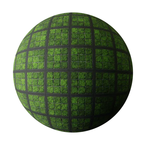 Modern Gridded Grass Pavement