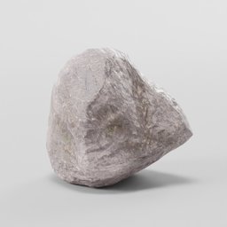 Low-poly photorealistic textured boulder, perfect for Blender 3D environmental design.