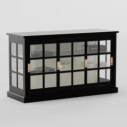 Seethrough Cabinets Modern Black