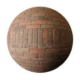 Orange Brick Wall with Upright Band