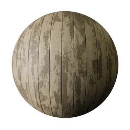 High-resolution aged wood plank PBR texture for 3D modeling in Blender and other software.