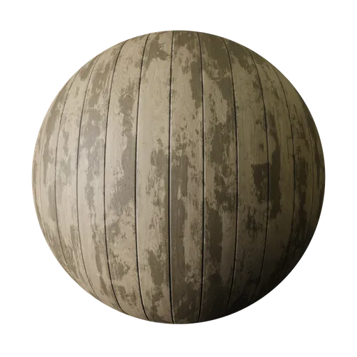High-resolution aged wood plank PBR texture for 3D modeling in Blender and other software.