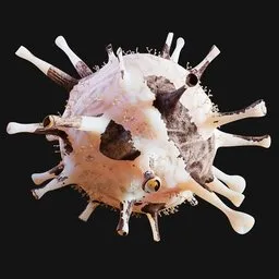 Stylized Simple Virus White