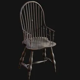 Bow-Back Windsor Armchair Black