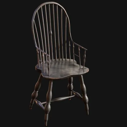 Bow-Back Windsor Armchair Black