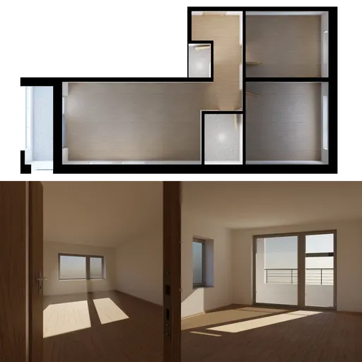 Empty 2 bedroom flat 1