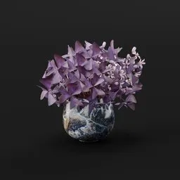 Purple Shamrock Pot