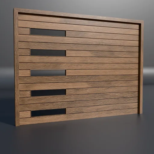 Wooden garage door