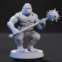 Gorilla with a mace