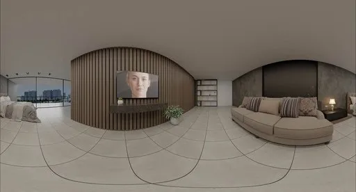 Modern Bedroom Living Suite Interior