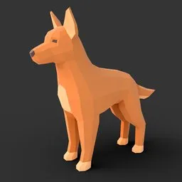 Low poly dog