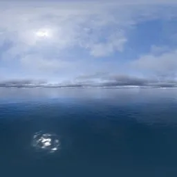 Overhead Sun Sea Clouds