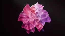Abstract Translucent Pink Organic Fluid