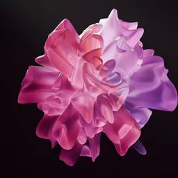 Abstract Translucent Pink Organic Fluid