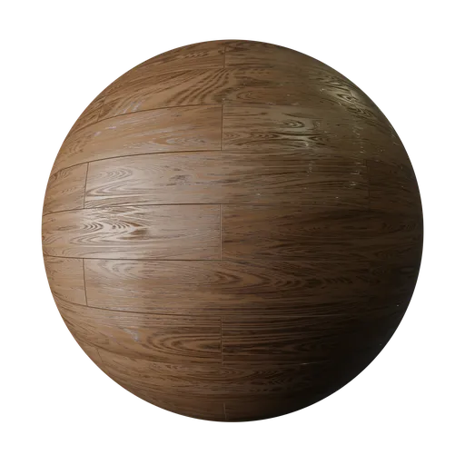 High-quality PBR wooden floor texture for 3D modeling and rendering, versatile for Blender and other 3D applications.