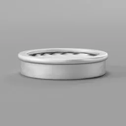 3D-rendered metal vent cap for Blender, high-detail, realistic shading, suitable for architectural visualization.