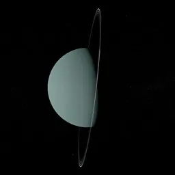 Highly detailed Blender 3D model of planet Uranus with rings, perfect for astronomy visualization.