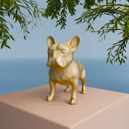 Simple Bulldog Puppy Sculpture
