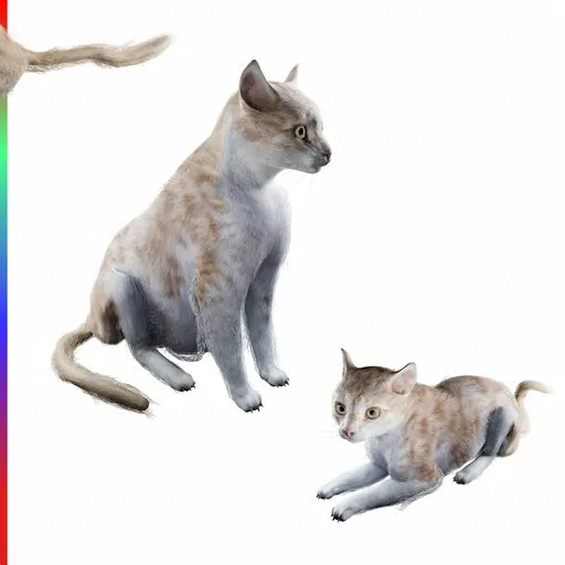 Orange & white Cat Animated