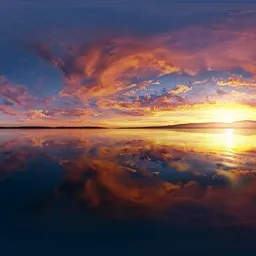 Fiery Sunset Reflection HDRI