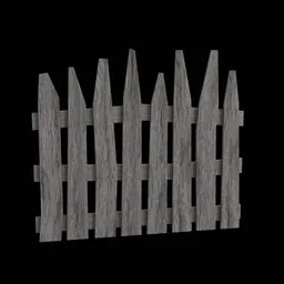 Detailed 3D wooden fence model for Blender, perfect for architectural visualizations and CG projects.